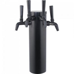 Draft Tower - 4-Tap Matte Black Stainless Steel Tower and Faucets